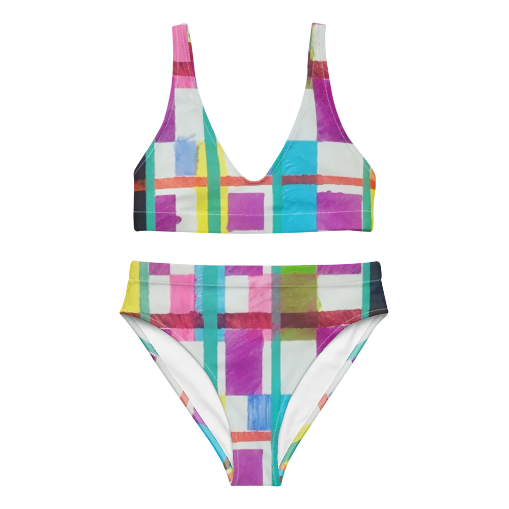 'MONDRIAN' High-Waisted Bikini