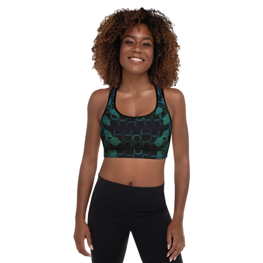 'JUNGLIST' Padded Sports Bra Ravenrock