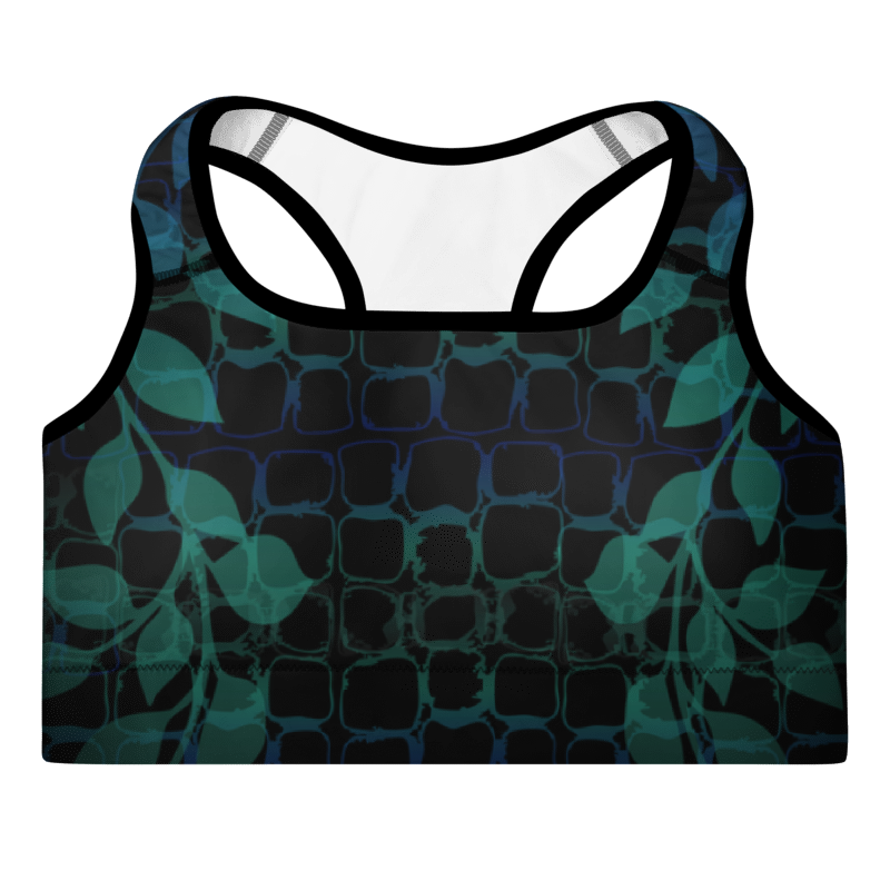 'JUNGLIST' Padded Sports Bra Ravenrock