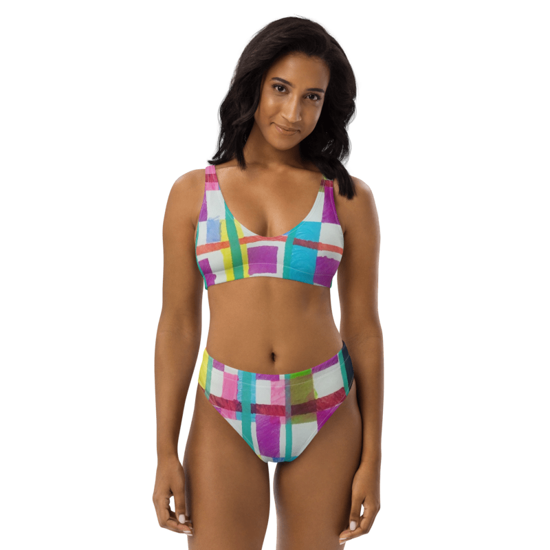 'MONDRIAN' High-Waisted Bikini
