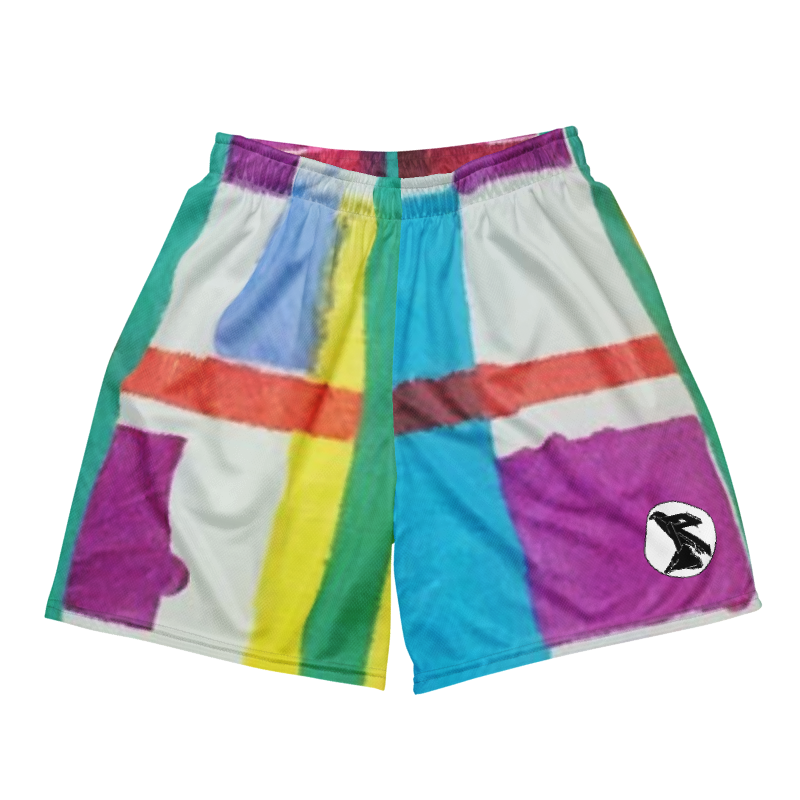 'MONDRIAN' Recycled Unisex Mesh Shorts