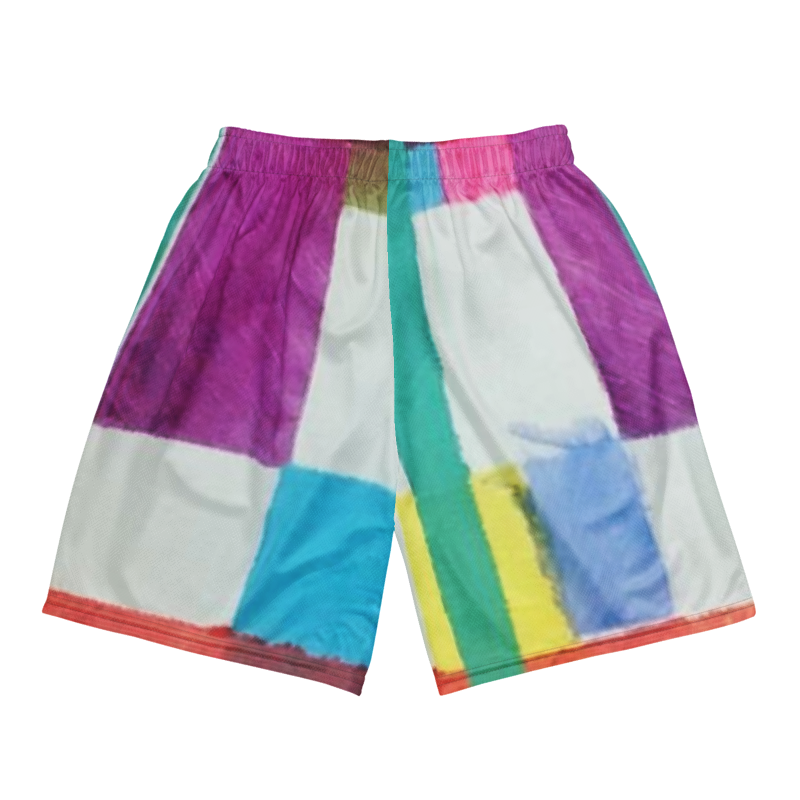 'MONDRIAN' Recycled Unisex Mesh Shorts