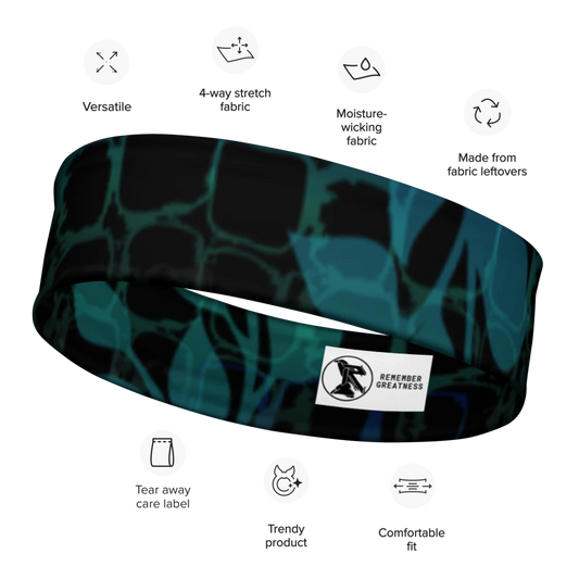 'JUNGLIST' Spandex Headband Ravenrock