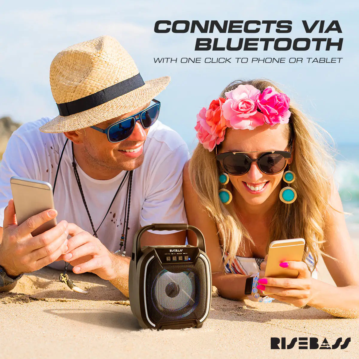 8" 600 watt Speaker - Portable Wireless Bluetooth Speaker Ravenrock