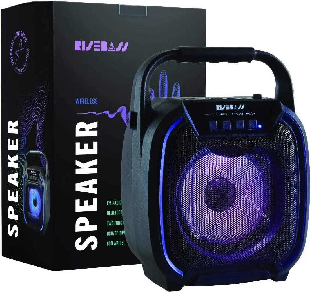 8" 600 watt Speaker - Portable Wireless Bluetooth Speaker Ravenrock