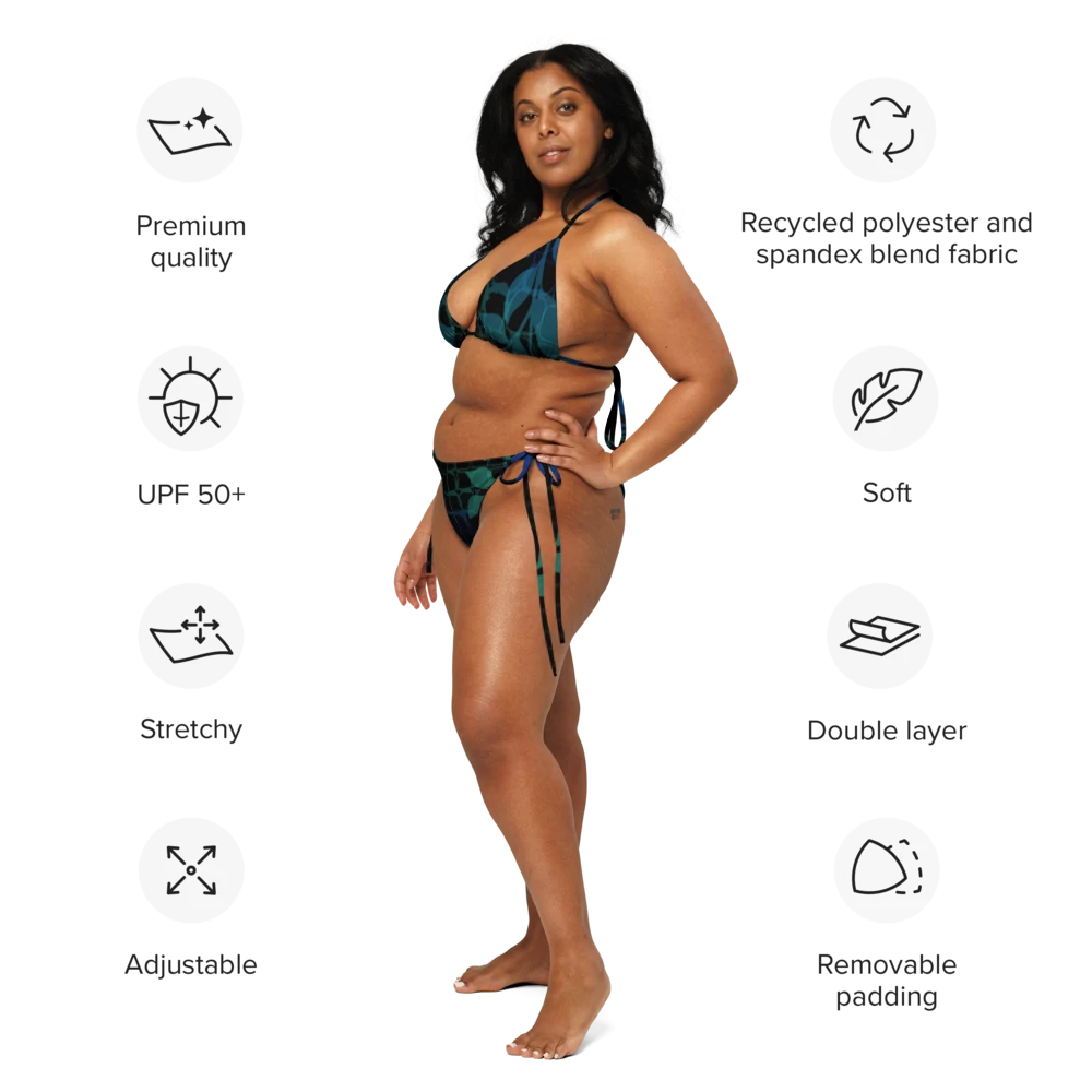 'JUNGLIST' Sustainable String Bikini Ravenrock