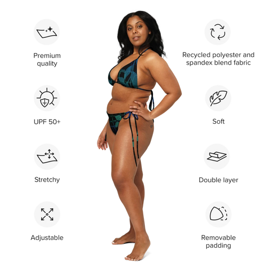 'JUNGLIST' Sustainable String Bikini Ravenrock