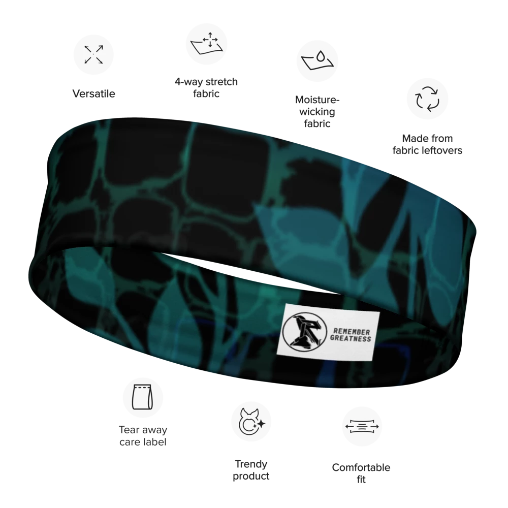 'JUNGLIST' Spandex Headband Ravenrock